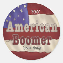 Baby Boomer verjaardag aangepaste sticker