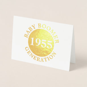 Baby Boomgeneratie past jaar aan Folie Kaarten