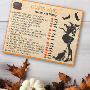 Baby Borrel Douche Halloween Heks Raad Wie Notitieblok