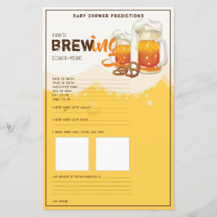 Baby borrelt - Bier - Voorspellingen voor Shower G