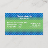 Baby Boutique Blue Green Dots carte de visite (Dos)