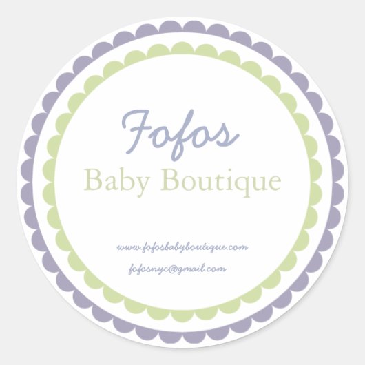 Baby Boutique Mode Label/sticker Ronde Sticker (Voorkant)