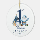 Baby Boy 1st Christmas Keramisch Ornament (Links)
