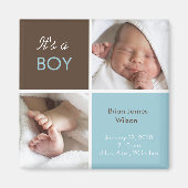 Baby Boy Aankondiging magneet (Voorkant)