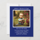 Baby Boy Adoption Party Photo Invitation Modèle (Devant)