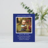 Baby Boy Adoption Party Photo Invitation Modèle (Debout devant)