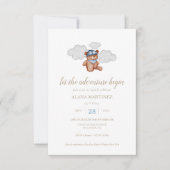 Baby Boy Adventure Baby shower Invitation (Devant)