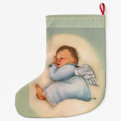  Baby Boy Angel Eerste Kerstmis Grote Kerstsok (Achterkant)