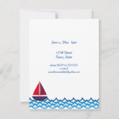 Baby Boy, Anniversaire, Nautique, Invitation Perso (Dos)