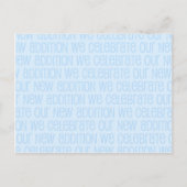 Baby Boy Announcement Briefkaart (Voorkant)