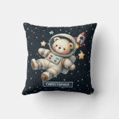 Baby Boy Astronaut Teddy Bear Coussin Nursery Acce (Verso)
