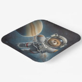 Baby Boy Astronaut Teddy Bear Papieren Bordje (Gebogen)