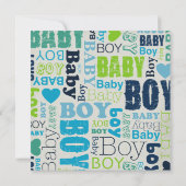 Baby Boy Baby faire-part (Dos)