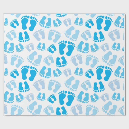 Baby boy baby feet cadeaupapier (Vlak)