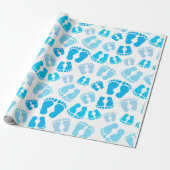 Baby boy baby feet cadeaupapier (Uitgerold)