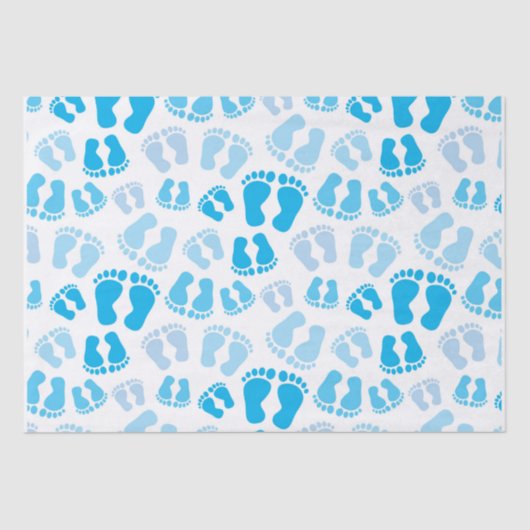 Baby boy baby feet tissuepapier (Voorkant)