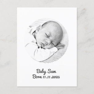 Baby Boy Baby Meisje Aankondiging Foto Naam Custom Briefkaart