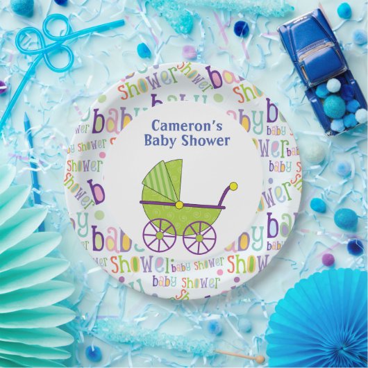 Baby Boy Baby shower 9-inch Bord (Feest)