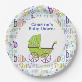 Baby Boy Baby shower 9-inch Bord (Voorkant)