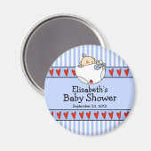 Baby Boy Baby shower Favor Magnet Magneet (Voorkant / Achterkant)