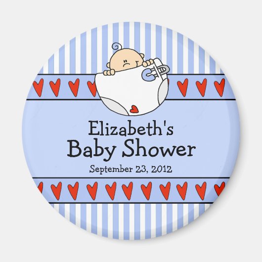 Baby Boy Baby shower Favor Magnet Magneet (Voorkant)