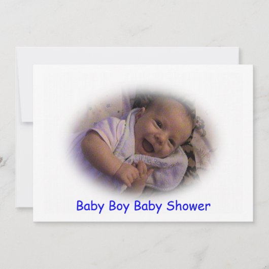 Baby Boy Baby Shower Invitations (Devant)