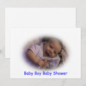 Baby Boy Baby Shower Invitations (Devant / Derrière)