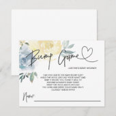 Baby Boy Baby shower Jeu Bump Guess Cartes (Devant / Derrière)