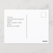 Baby Boy Balloon Zwangerschap Aankondiging Briefka Briefkaart (Achterkant)