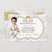 Baby Boy Baptism Communauteit Dank je wel Bedankkaart (Voorkant / Achterkant)