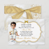 Baby Boy Baptism Merci Communion (Devant / Derrière)