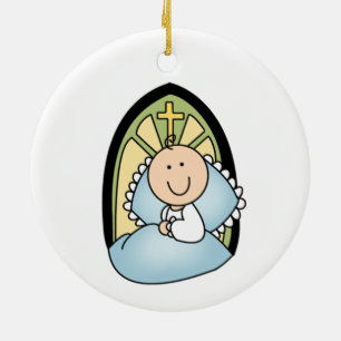 Baby Boy Baptism Ornament