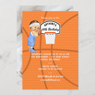 Baby Boy Basketball Birthday Party foto Kaart