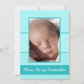 Baby Boy be my Godmère Invitation (Devant)