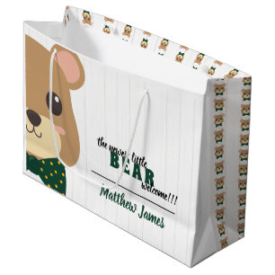 Baby Boy Beer Green & Gold Groot Cadeauzakje