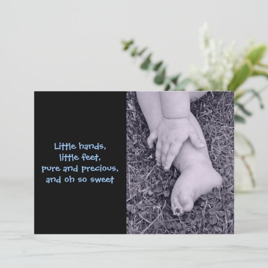 Baby Boy Birth Annoucement Aankondiging (Staand voorkant)