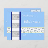 Baby Boy Birth Announance Sjabloon (Voorkant / Achterkant)