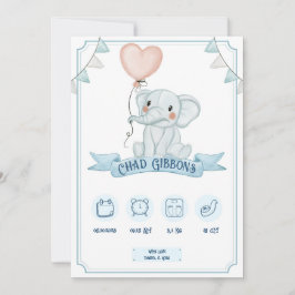 Baby Boy Birth Announcement Aankondiging