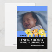 Baby Boy Birth Announounding Fotokaarten Aankondiging (Voorkant / Achterkant)