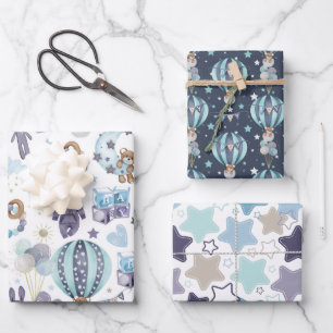 Baby Boy Blue Baby shower Gift Wrap Nieuwe baby Inpakpapier Vel