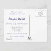 Baby Boy & Blue Balloons - Carte postale Baby show (Dos)