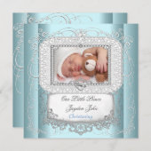 Baby Boy Blue Doop Doping Kruis Prins Kaart (Voorkant / Achterkant)