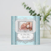 Baby Boy Blue Doop Doping Kruis Prins Kaart (Staand voorkant)