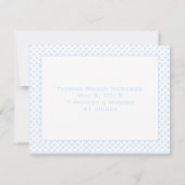 Baby Boy Blue Dots Baby Picture Faire-part (Dos)