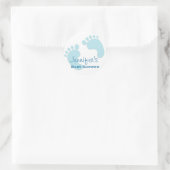 Baby Boy Blue Footprint Stickers Douche simple (Sac)