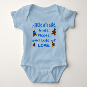 Baby Boy Blue Handle met een liefdeskleding Romper