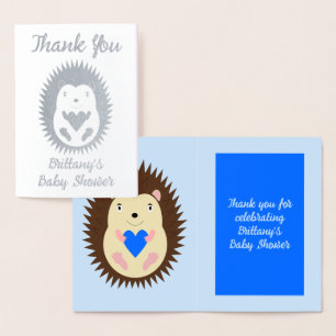 Baby Boy Blue Hart Egel Baby Shower Folie Kaarten