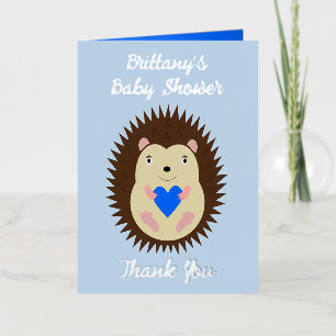 Baby Boy Blue Hart Egel Baby Shower Folie Wenskaart