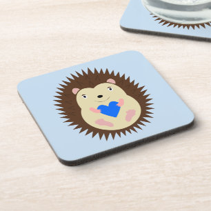 Baby Boy Blue Hart Egel Bier Onderzetter