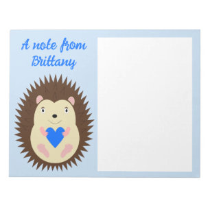Baby Boy Blue Hart Egel Op Maat Notitieblok